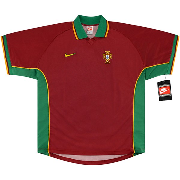 Camiseta Portugal Primera equipación Retro 1998 Rojo